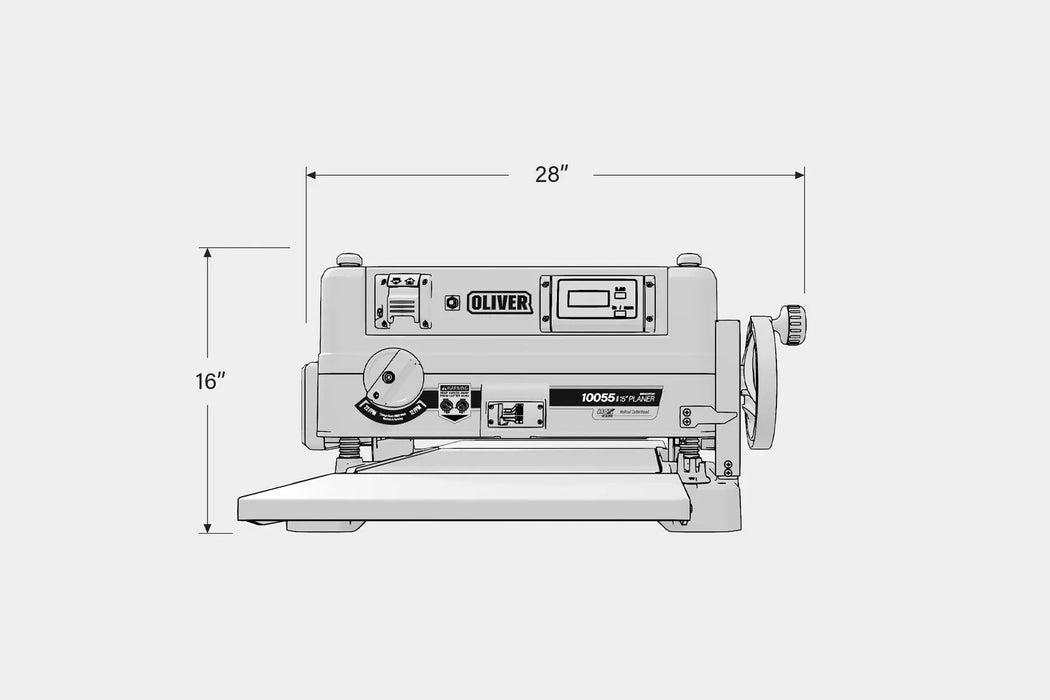Oliver Machinery 15" Benchtop HCX Helical Cutterhead Planer - 10055 Oliver Machinery
