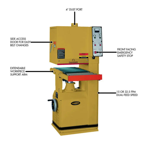 Powermatic 1632 Open End Belt Sander 5hp, 1ph, 230v Powermatic