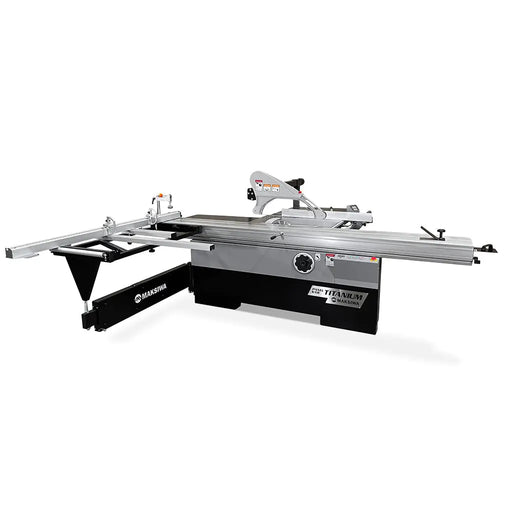 Maksiwa Sliding Panel Saw Titanium - 5HP 1 Phase Crosscut, Blade Covers 90° & 45° - Sawtooth Supplies