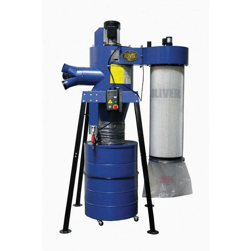 Oliver Machinery Two-Stage Cyclone Canister Dust Collector 3HP with Remote Control - 7155 - Sawtooth Supplies