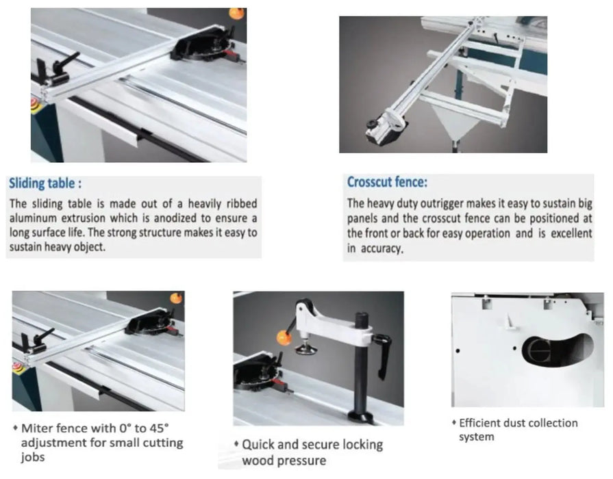 Castaly Sliding Panel Saw 12’ (Program Position) | TS-P3800SA Castaly